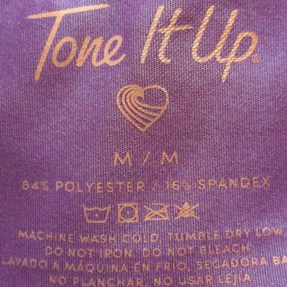 💜💜 TONE IT UP DARK PURPLE HIGH RISE HIGH SHINE LEGGINGS – SIZE M - Picture 7 of 13